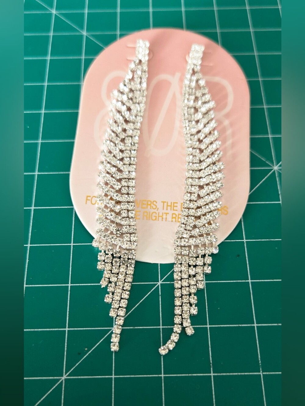 Silver Crystal Cascade Drop Earrings